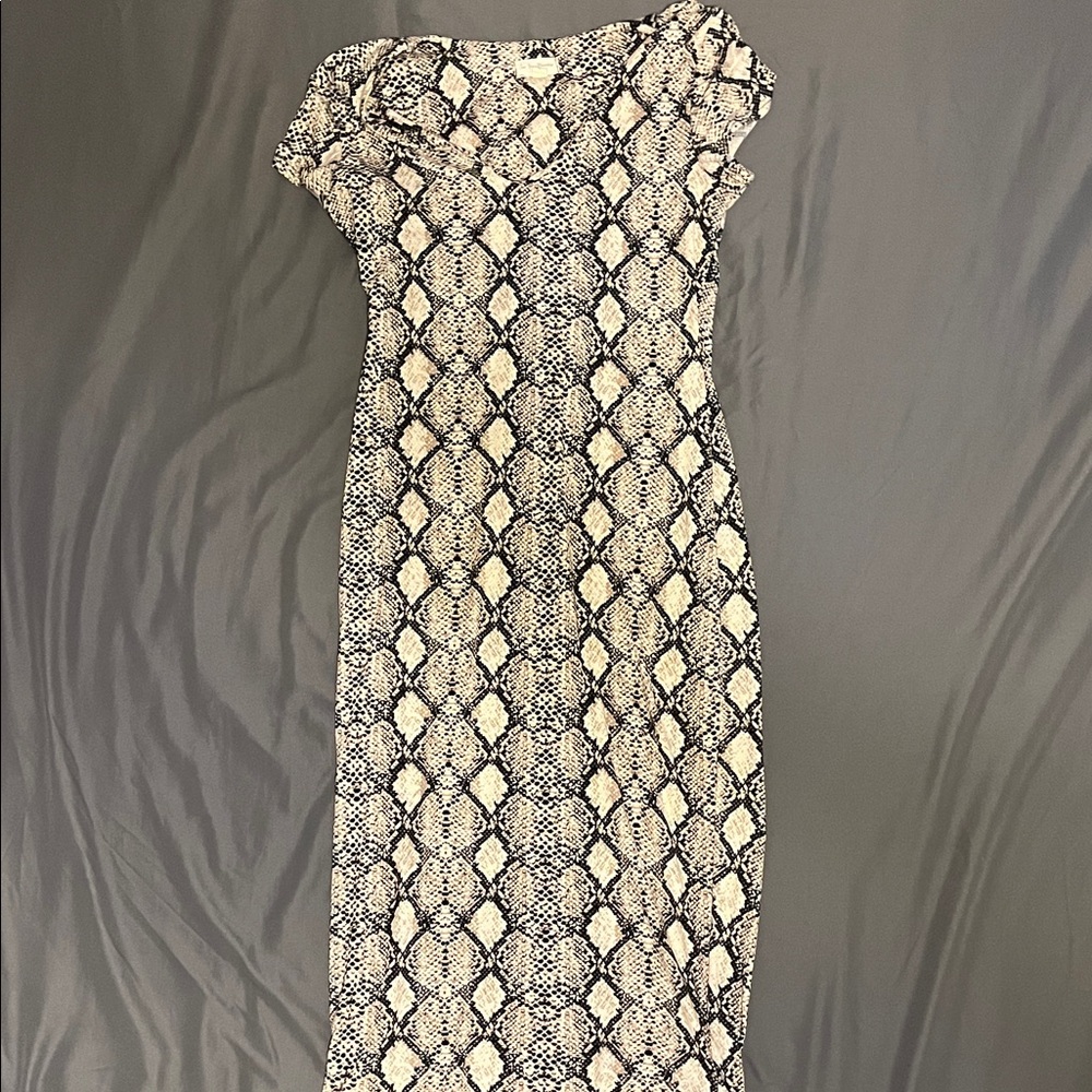 Elegant Snake Print Women's Dress